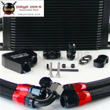 28 Row 248mm AN10 British Oil Cooler Kit+Female Sandwich Plate Adapter Fits For Ls1 Ls2 Ls3 Lsx Ve Hsv Vz Drag Black - Tokyo Tom's