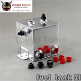 2L Aluminium Surge Tank Mirror Polish Fuel Tank  2L Universal  Fuel Surge Tank 2 Litre Swirl Pot System Black