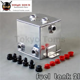 2L Aluminium Surge Tank Mirror Polish Fuel Tank  2L Universal  Fuel Surge Tank 2 Litre Swirl Pot System Black