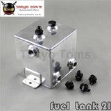 2L Aluminium Surge Tank Mirror Polish Fuel Tank  2L Universal  Fuel Surge Tank 2 Litre Swirl Pot System Black