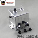 2L Aluminium Surge Tank Mirror Polish Fuel Tank  2L Universal  Fuel Surge Tank 2 Litre Swirl Pot System Black