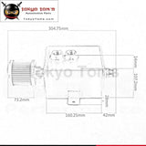 2L High Flow Baffled Oil Catch Surge Tank With Breather & Drain Tap 2 Ltr