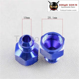 2Pcs 10An AN10 Female To An8 8An Male Reducer Expander Hose Fitting Adaptor Blue