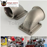 2Pcs 76mm 3.0" Vband 90 Degree Cast Turbo Elbow Adapter Flange For T3 T4 Turbocharger - Tokyo Tom's