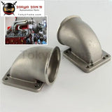 2Pcs 76mm 3.0" Vband 90 Degree Cast Turbo Elbow Adapter Flange For T3 T4 Turbocharger - Tokyo Tom's