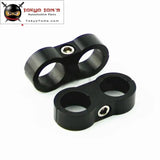 2Pcs An -10 AN10 19mm Braided Hose Separator Clamp Fitting Adapter Bracket Black