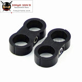 2Pcs An -10 AN10 19mm Braided Hose Separator Clamp Fitting Adapter Bracket Black