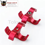 2Pcs An -10 AN10 19mm Braided Hose Separator Clamp Fitting Adapter Bracket Red