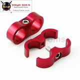 2Pcs An -10 AN10 19mm Braided Hose Separator Clamp Fitting Adapter Bracket Red