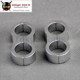 2Pcs An -10 AN10 19mm Braided Hose Separator Clamp Fitting Adapter Bracket Silver