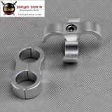 2Pcs An -10 AN10 19mm Braided Hose Separator Clamp Fitting Adapter Bracket Silver