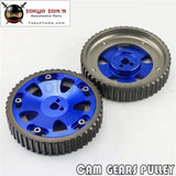 2Pcs Cam Gear Pulley Kit Fit For Mitsubishi Lancer EVO 1-9 Eclipse Dsm 4G63  Blue