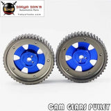 2Pcs Cam Gear Pulley Kit Fit For Mitsubishi Lancer EVO 1-9 Eclipse Dsm 4G63  Blue