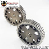 2Pcs Cam Gear Pulley Kit Fit For Mitsubishi Lancer EVO 1-9 Eclipse Dsm 4G63 Gray