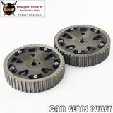 2Pcs Cam Gear Pulley Kit Fit For Mitsubishi Lancer EVO 1-9 Eclipse Dsm 4G63 Gray