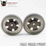 2Pcs Cam Gear Pulley Kit Fit For Mitsubishi Lancer EVO 1-9 Eclipse Dsm 4G63 Gray