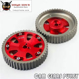 2Pcs Cam Gear Pulley Kit Fit For Mitsubishi Lancer EVO 1-9 Eclipse Dsm 4G63 Red