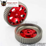 2Pcs Cam Gear Pulley Kit Fit For Mitsubishi Lancer EVO 1-9 Eclipse Dsm 4G63 Red