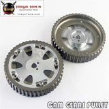 2Pcs Cam Gear Pulley Kit Fit For Mitsubishi Lancer EVO 1-9 Eclipse Dsm 4G63 Silver