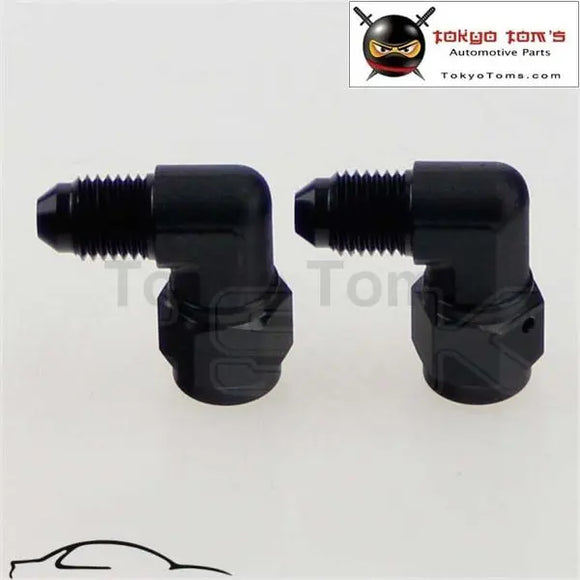 2Pcs Male -3 An To -3 An Female 90 Degree Swivel Coupler Union Adapter Fitting