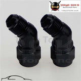 2Pcs Male -6 An To -6 An Female 45 Degree Swivel Coupler Union Adapter Fitting