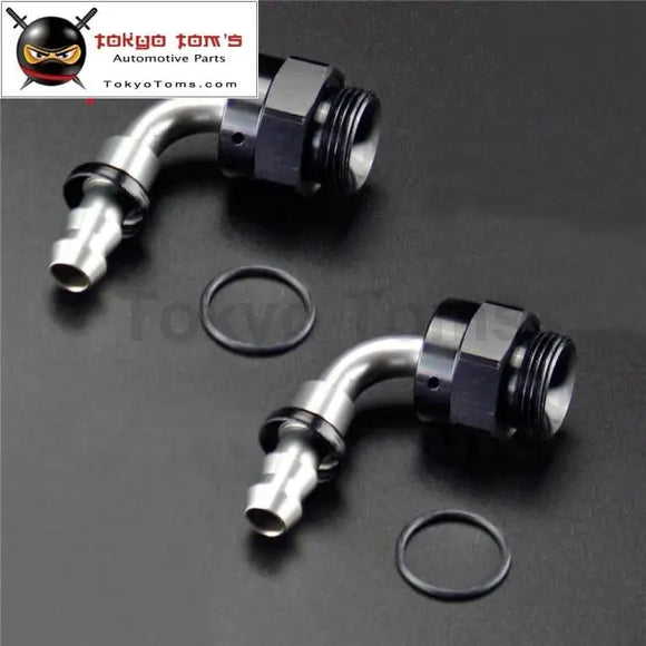 2Pcs Male 90 Degree M22*1.5 To An6 12mm Push On Hose End Union Adapter Fitting