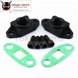 2Pcs Oil Drain Return Flange Adapter For T3 T4 Turbocharger AN10 M8 X1.25 Bolt