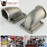 2Pcs Stainess Ss 2.5" Vband 90 Degree Cast Turbo Elbow Adapter Flange For T3 T4 Turbocharger - Tokyo Tom's