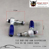 2Pcs Turbo Outer Tie Rod End Arm Suspension Fit For 95-98 240Sx S14 Sr20 Silvia