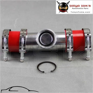 2" 50mm Ssqv Sqv Blow Off Valve Adapte Bov Turbo Intercooler Stainless Steel Pipe +Silicone Red  +Clamps