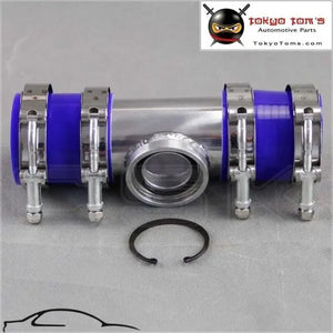 2" 50mm Ssqv Sqv Blow Off Valve Adapte Bov Turbo Intercooler Stainless Steel Pipe +Silicone +Clanps Blue