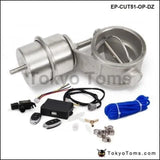 2'' 51mm Open Vacuum Exhaust Cutout Valve With Wireless Remote For Audi A4 - Tokyo Tom's