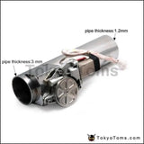 2" Exhaust Pipe Electric I Pipe Exhaust Electrical Cutout With Remote Control Wholesale Valve For VW Golf Mk5 - Tokyo Tom's