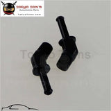 2Pcs Aluminum 3/8" Npt Male 45 Degree To 1/2" Hose Barb Nipple An8 Fitting Black