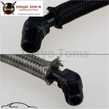 2Pcs Aluminum 3/8" Npt Male 45 Degree To 1/2" Hose Barb Nipple An8 Fitting Black