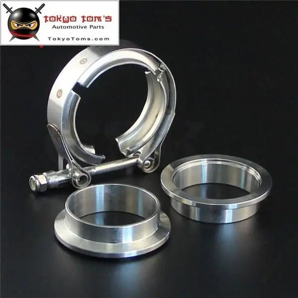 2'' Inch V Band Clamp Turbo Exhaust Downpipe Stainless Steel 304 With 2Flange