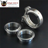 2'' Inch V Band Clamp Turbo Exhaust Downpipe Stainless Steel 304 With 2Flange