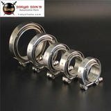 2'' Inch V Band Clamp Turbo Exhaust Downpipe Stainless Steel 304 With 2Flange