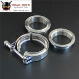 2'' Inch V Band Clamp Turbo Exhaust Downpipe Stainless Steel 304 With 2Flange