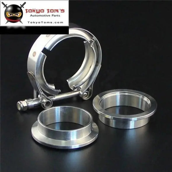 2'' Inch V Band Clamp Turbo Exhaust Downpipe Stainless Steel 304 With 2Flange - Tokyo Tom's