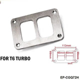 JDM Performance T6 Divided Turbo Inlet Flange Threaded Holes Twin Scroll Large Frame 1/2" - Tokyo Tom's