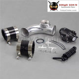 2''50mm 90 Degree Flange Pipe +Sqv Blow Off Valve Bov Iv 4 Black + Silicone Hose Kit Black