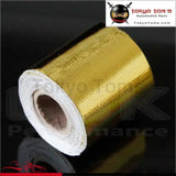 2"X15" Roll Self Adhesive Reflective Gold High Temperature Heat Shield Wrap Tape Gold