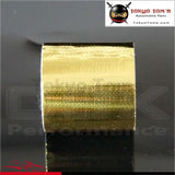 2"X15" Roll Self Adhesive Reflective Gold High Temperature Heat Shield Wrap Tape Gold