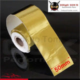 2"X15" Roll Self Adhesive Reflective Gold High Temperature Heat Shield Wrap Tape Gold