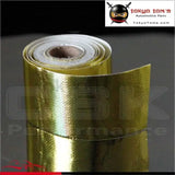 2"X15" Roll Self Adhesive Reflective Gold High Temperature Heat Shield Wrap Tape Gold