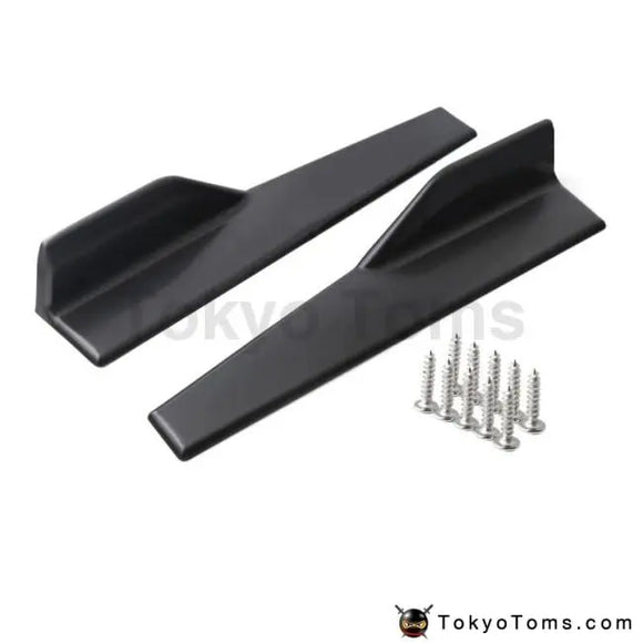 2pcs 85cm Universal Black Carbon fiber Side Skirt Rocker Splitters Winglet Wings Canard Diffuser