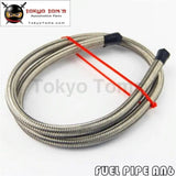 3 Foot An6 Nylon Stainless Steel Braided Fuel Oil Gas Line Hose -6An 1500Psi 1 Meter