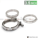 3.5" V-Band Kit Heavy Duty Clamp Flange Set For Exhaust Downpipe Turbo Dump Pipe - Tokyo Tom's