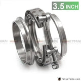 3.5" V-Band Kit Heavy Duty Clamp Flange Set For Exhaust Downpipe Turbo Dump Pipe - Tokyo Tom's